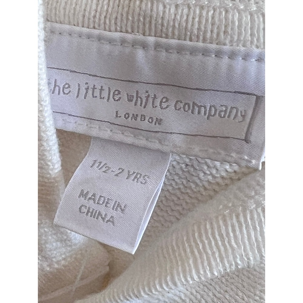 The Little White Company Snowman Knitted Romper Kids 1.5-2Y Ivory Organic Cotton - Picture 5 of 6